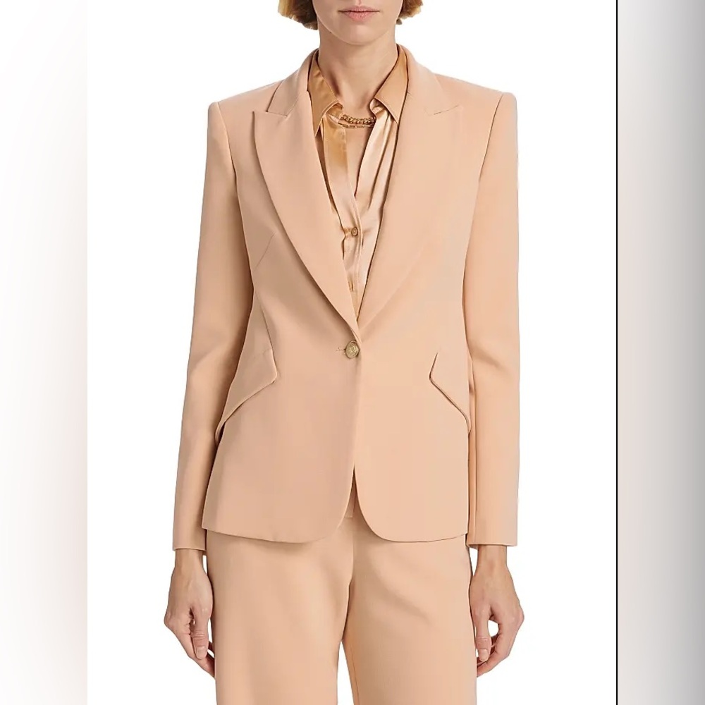 NWT $675 L'AGENCE Chamberlain Blazer in Toasted Almond